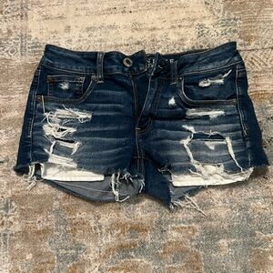 Distressed Denim Shorts